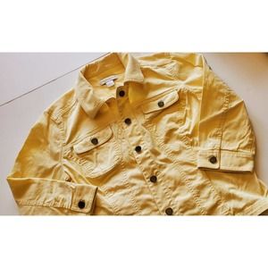 Christopher & Banks Light Yellow Jacket Ladies Size S
